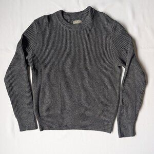 LL Bean Signature Sweater 100% Cotton Heathered Gray Crew neck Men Small